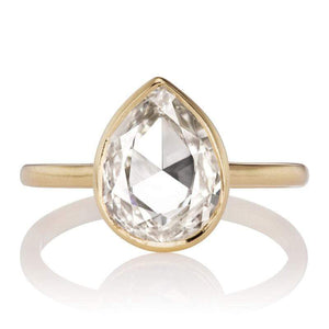 1.76ct Pear Rose cut diamond Ring