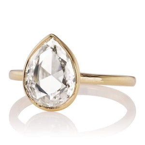 1.76ct Pear Rose cut diamond Ring